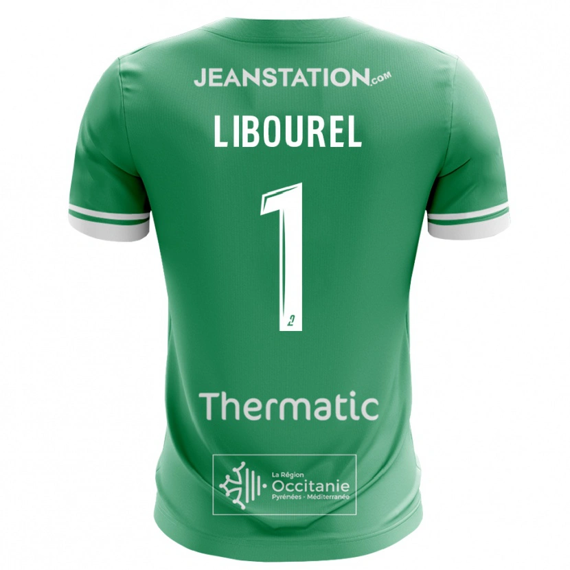Danxen Bambino Laurie Libourel #1 Maglia Gara Portiere Verde Bianco 2025/26 Maglietta