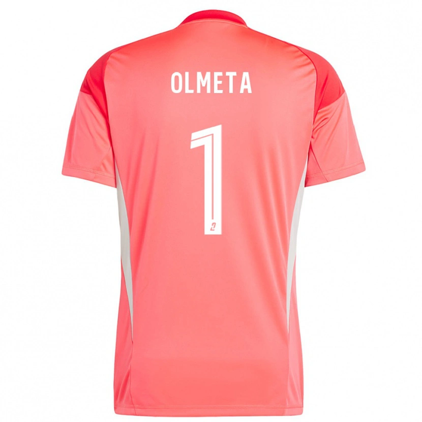 Danxen Bambino Lisandru Olmeta #1 Maglia Gara Portiere Bianco Rosso Arancio 2025/26 Maglietta