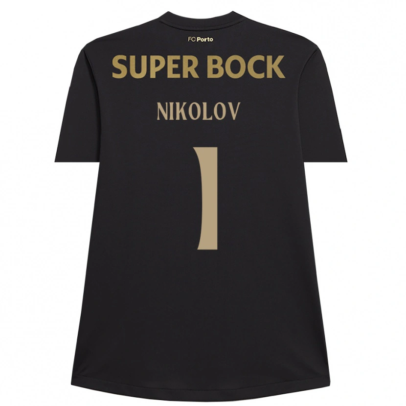 Danxen Bambino Antoni Nikolov #1 Maglia Gara Portiere Nero Marrone 2025/26 Maglietta