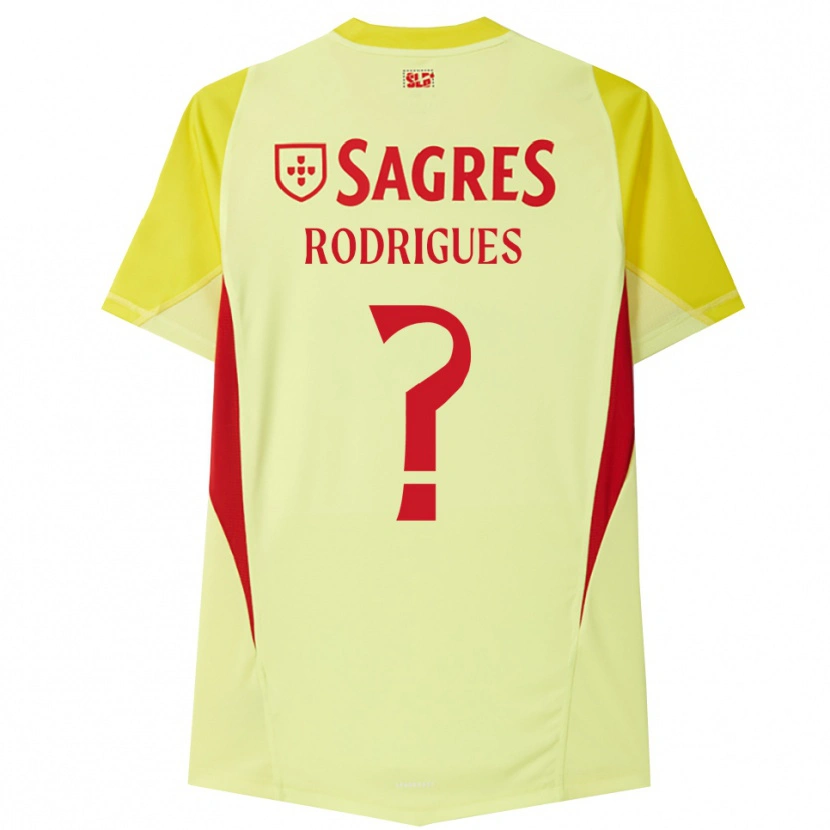 Danxen Bambino Miguel Rodrigues #0 Maglia Gara Portiere Giallo Rosso 2025/26 Maglietta