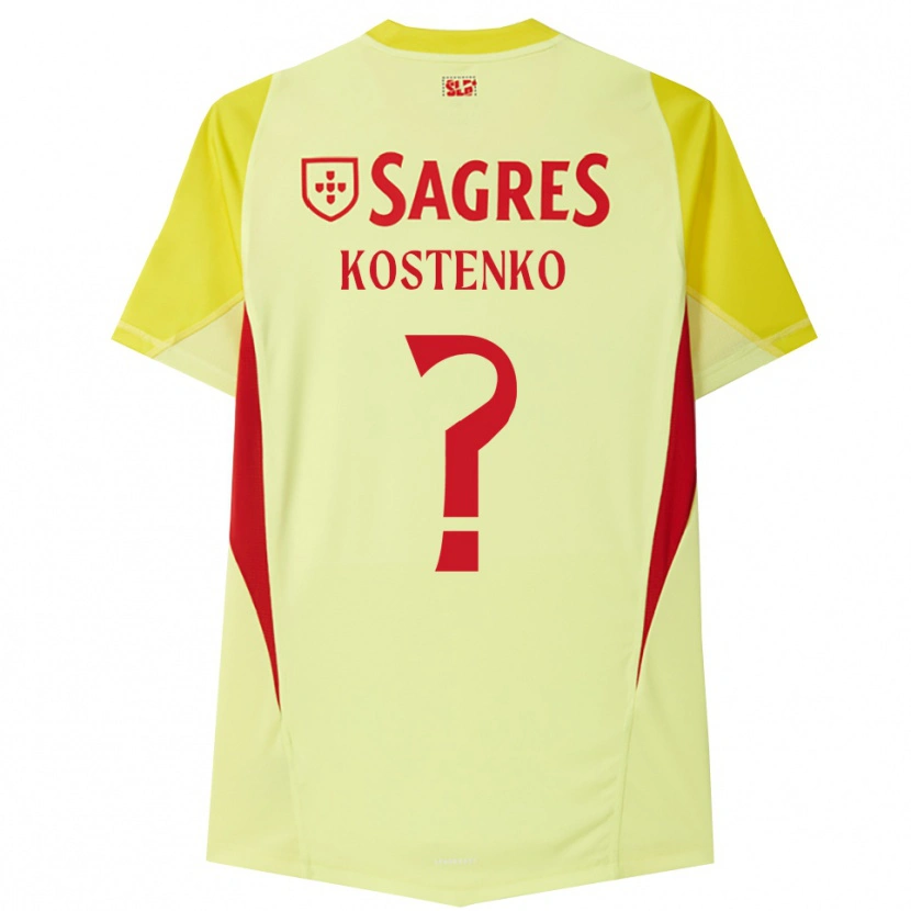 Danxen Bambino Igor Kostenko #0 Maglia Gara Portiere Giallo Rosso 2025/26 Maglietta