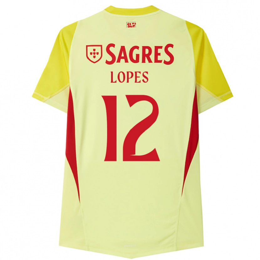 Danxen Bambino Leonardo Lopes #12 Maglia Gara Portiere Giallo Rosso 2025/26 Maglietta