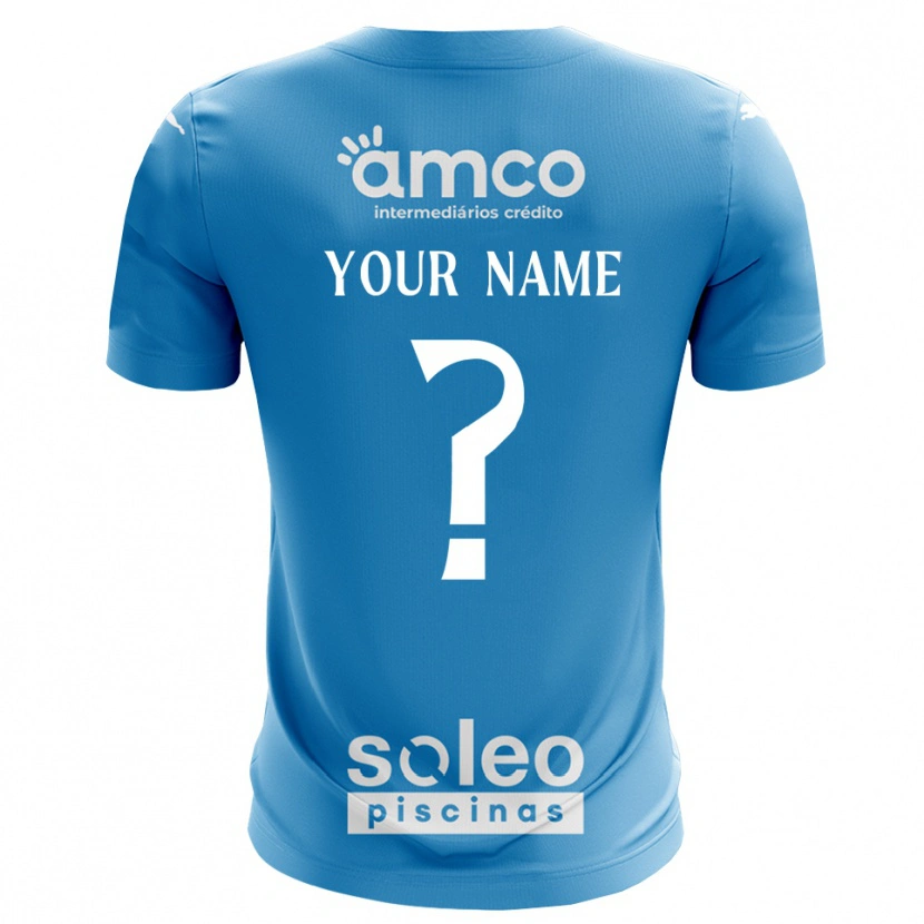 Danxen Bambino SC Braga Maglia Gara Portiere Blu Bianco 2025/26 Maglietta