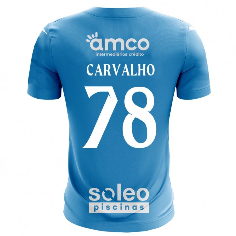 Danxen Bambino João Carvalho #78 Maglia Gara Portiere Blu Bianco 2025/26 Maglietta