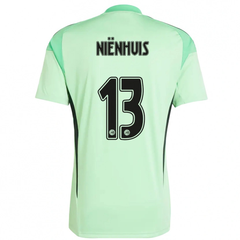 Danxen Bambino Lois Niënhuis #13 Maglia Gara Portiere Verde Chiaro Nero 2025/26 Maglietta