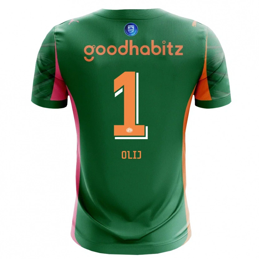 Danxen Bambino Nick Olij #1 Maglia Gara Portiere Verde Arancio 2025/26 Maglietta