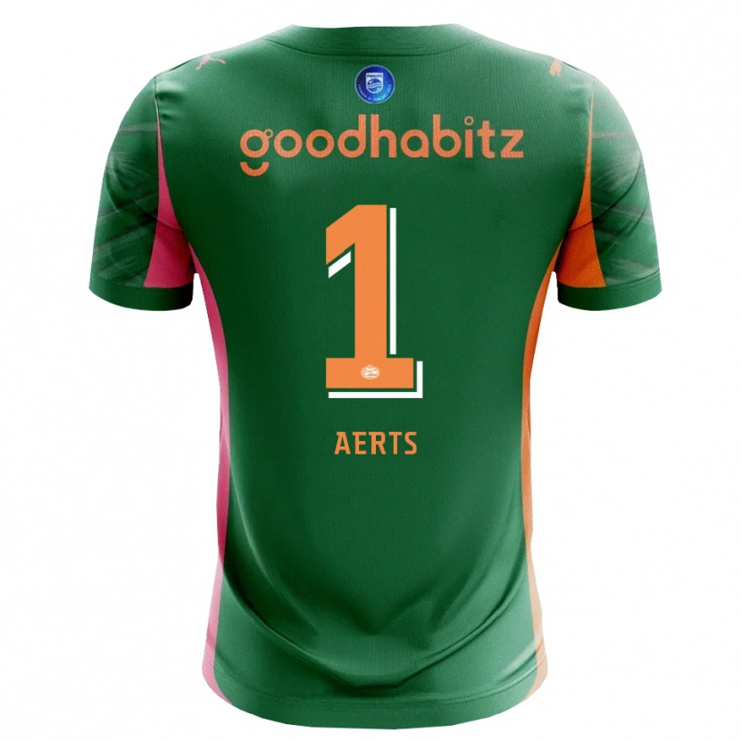 Danxen Bambino Kane Aerts #1 Maglia Gara Portiere Verde Arancio 2025/26 Maglietta