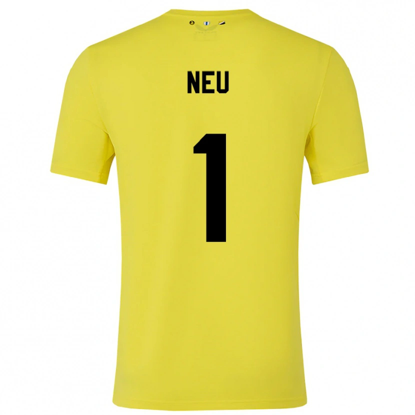 Danxen Bambino Luca Neu #1 Maglia Gara Portiere Giallo Nero 2025/26 Maglietta