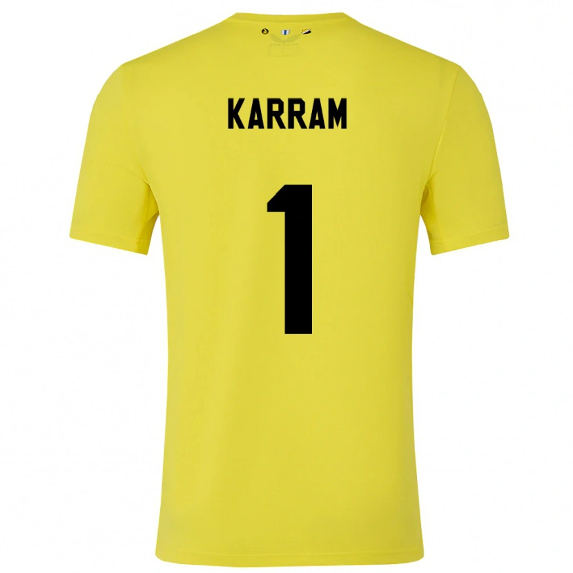 Danxen Bambino Faris Karram #1 Maglia Gara Portiere Giallo Nero 2025/26 Maglietta