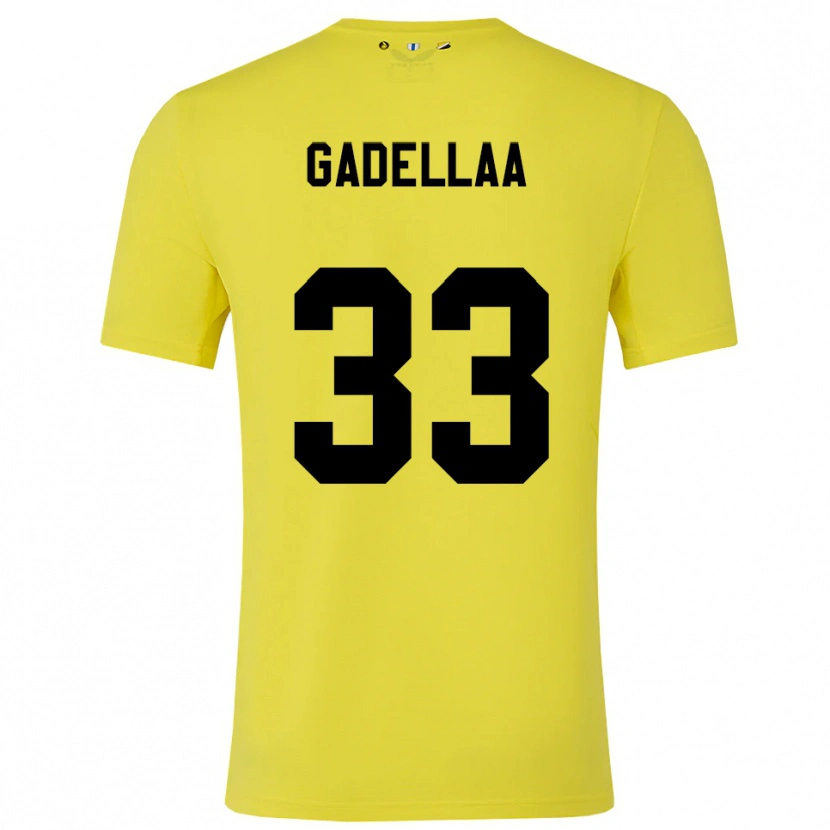 Danxen Bambino Kevin Gadellaa #33 Maglia Gara Portiere Giallo Nero 2025/26 Maglietta