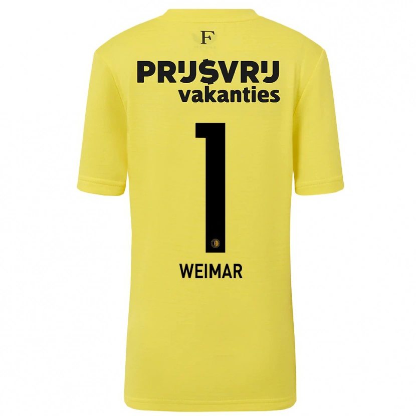 Danxen Bambino Jacintha Weimar #1 Maglia Gara Portiere Giallo Nero 2025/26 Maglietta