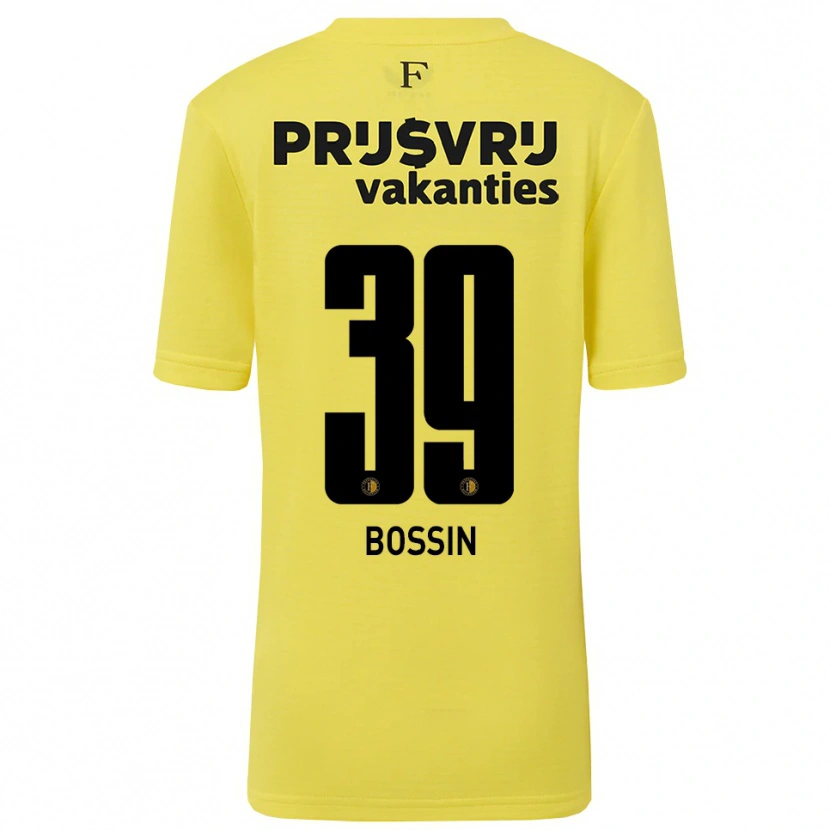 Danxen Bambino Liam Bossin #39 Maglia Gara Portiere Giallo Nero 2025/26 Maglietta
