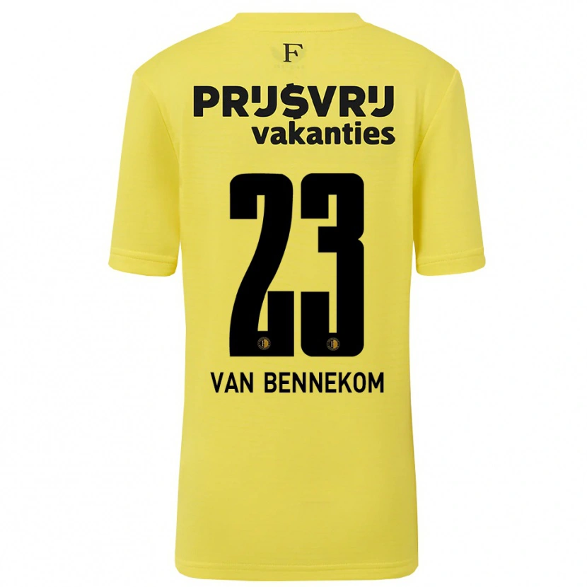 Danxen Bambino Duron van Bennekom #23 Maglia Gara Portiere Giallo Nero 2025/26 Maglietta