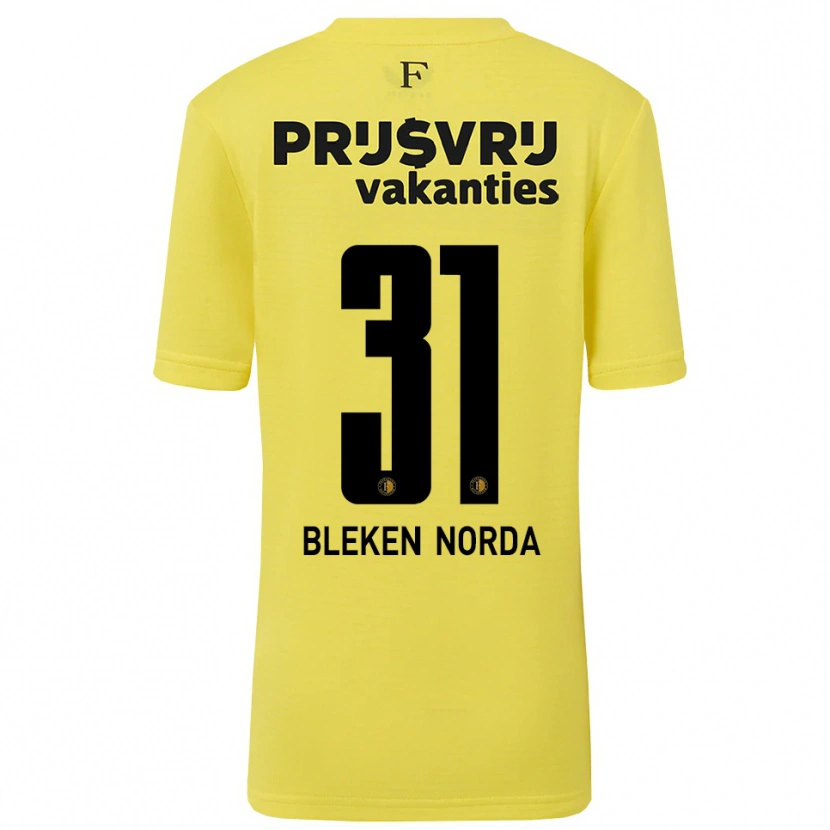 Danxen Bambino Haakon Bleken Norda #31 Maglia Gara Portiere Giallo Nero 2025/26 Maglietta