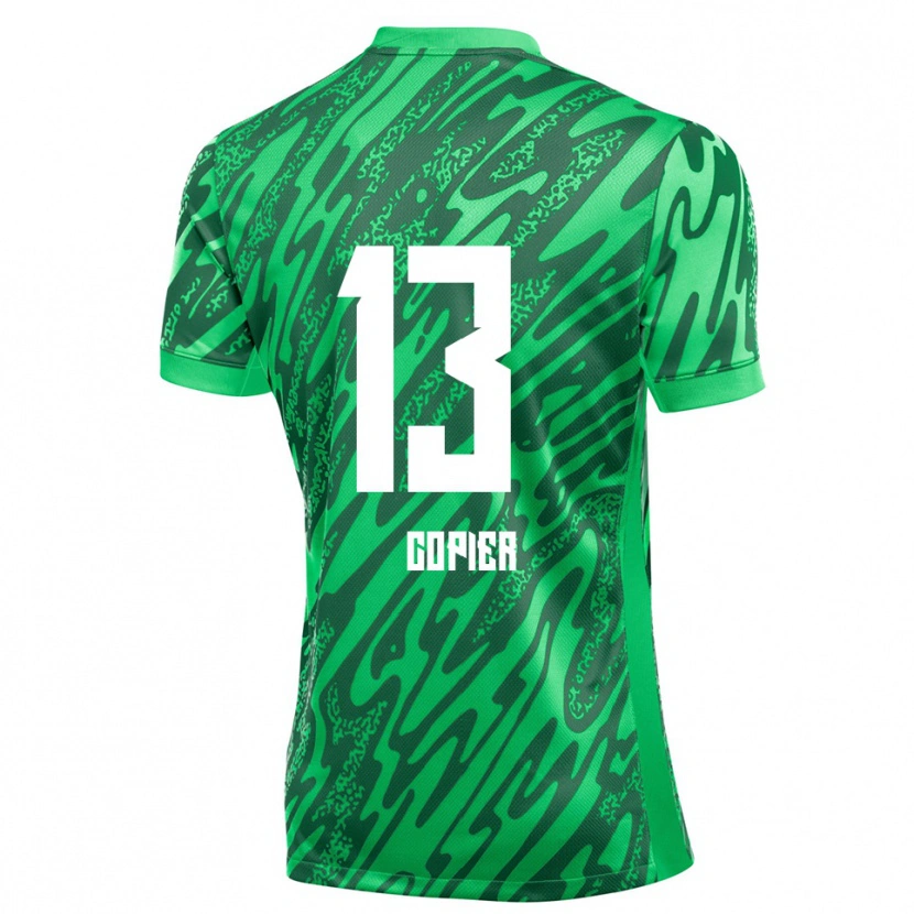Danxen Bambino Febe Copier #13 Maglia Gara Portiere Verde Bianco 2025/26 Maglietta