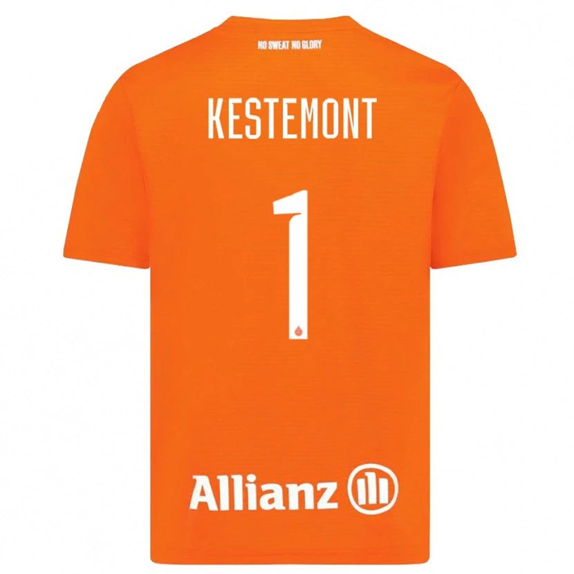 Danxen Bambino Thibeau Kestemont #1 Maglia Gara Portiere Arancio Bianco 2025/26 Maglietta