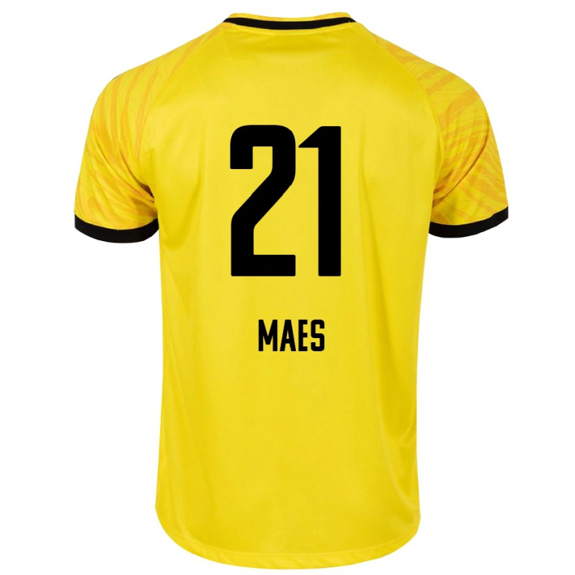 Danxen Bambino Noa Maes #21 Maglia Gara Portiere Giallo Nero 2025/26 Maglietta