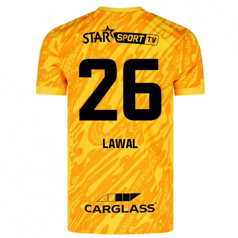 Danxen Bambino Tobias Lawal #26 Maglia Gara Portiere Arancio Giallo Nero 2025/26 Maglietta