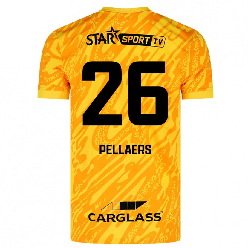 Danxen Bambino Amanuel Pellaers #26 Maglia Gara Portiere Arancio Giallo Nero 2025/26 Maglietta