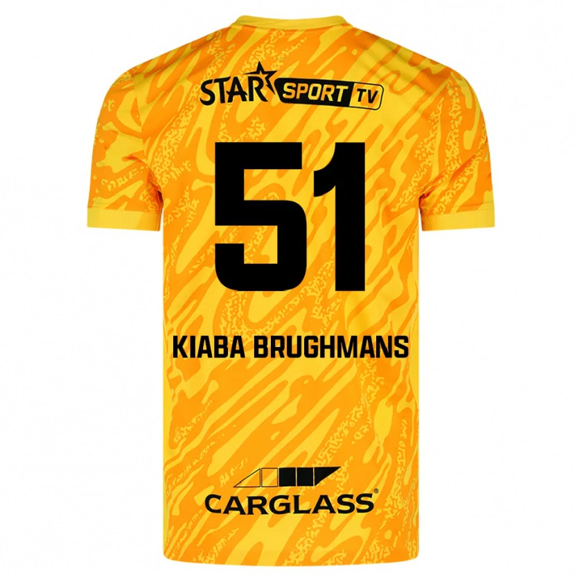 Danxen Bambino Lucca Brughmans #51 Maglia Gara Portiere Arancio Giallo Nero 2025/26 Maglietta
