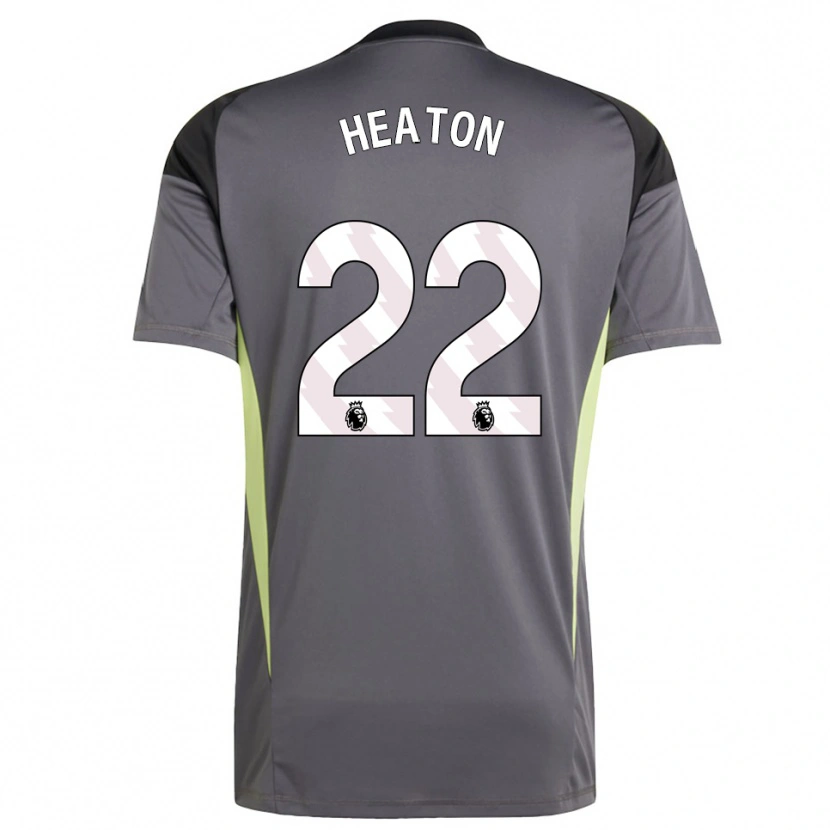 Danxen Bambino Tom Heaton #22 Maglia Gara Portiere Grigio Scuro Bianco 2025/26 Maglietta