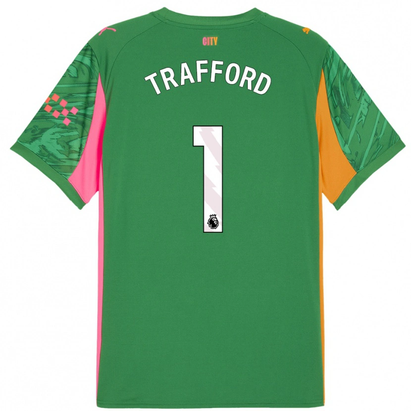 Danxen Bambino James Trafford #1 Maglia Gara Portiere Verde Arancio 2025/26 Maglietta