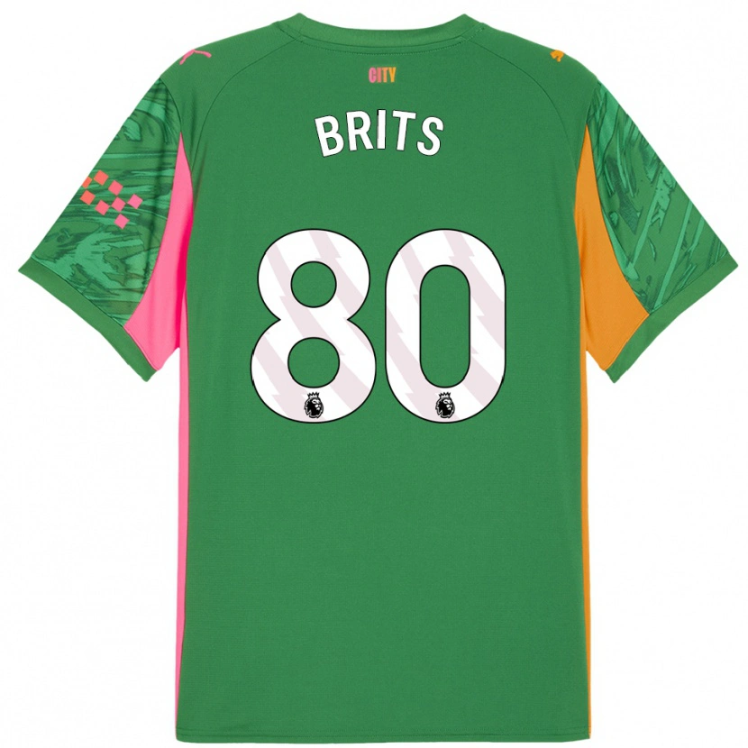 Danxen Bambino Spike Brits #80 Maglia Gara Portiere Verde Arancio 2025/26 Maglietta
