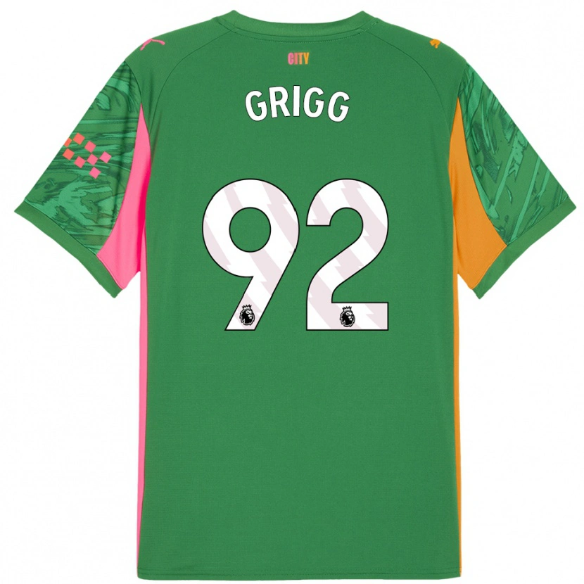Danxen Bambino Finley Grigg #92 Maglia Gara Portiere Verde Arancio 2025/26 Maglietta