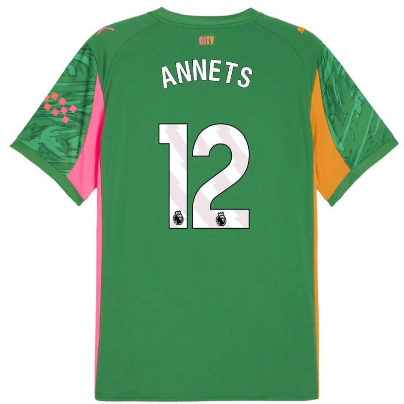 Danxen Bambino Eve Annets #12 Maglia Gara Portiere Verde Arancio 2025/26 Maglietta