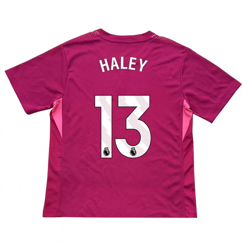 Danxen Bambino Micah Haley #13 Maglia Gara Portiere Rosa Bianco 2025/26 Maglietta