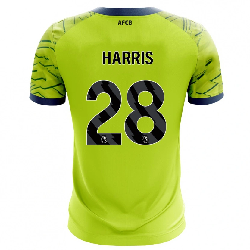 Danxen Bambino Charlotte Harris #28 Maglia Gara Portiere Verde Giallo 2025/26 Maglietta