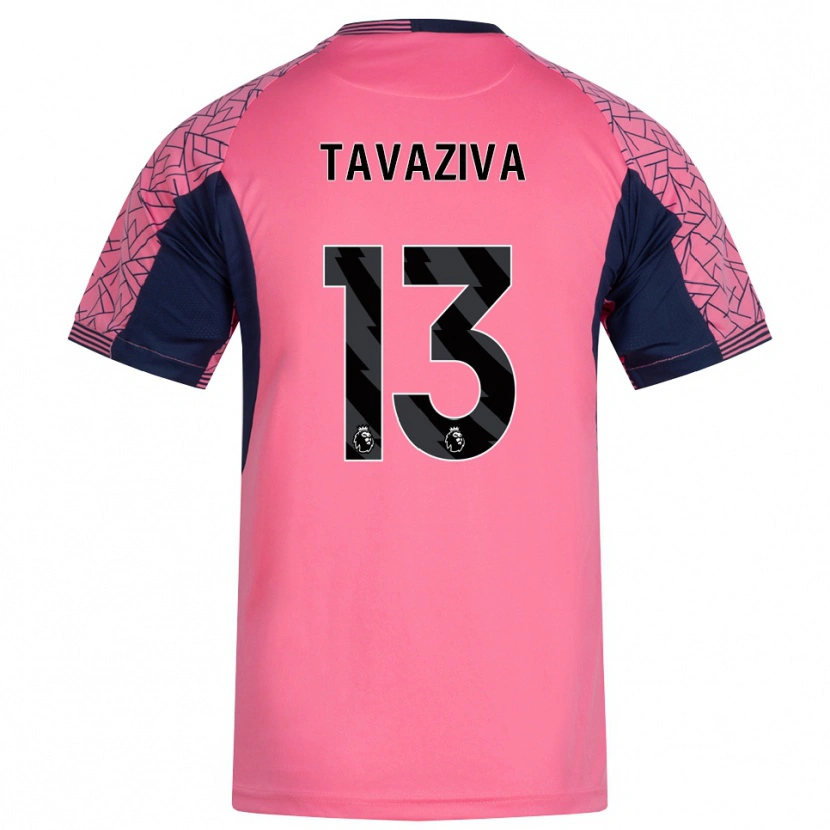 Danxen Bambino Marley Tavaziva #13 Maglia Gara Portiere Rosa Nero 2025/26 Maglietta