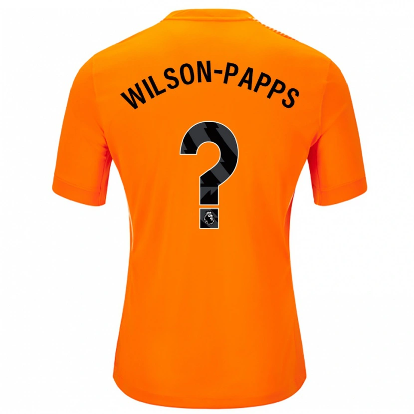 Danxen Bambino Charlie Wilson-Papps #0 Maglia Gara Portiere Arancio Nero 2025/26 Maglietta
