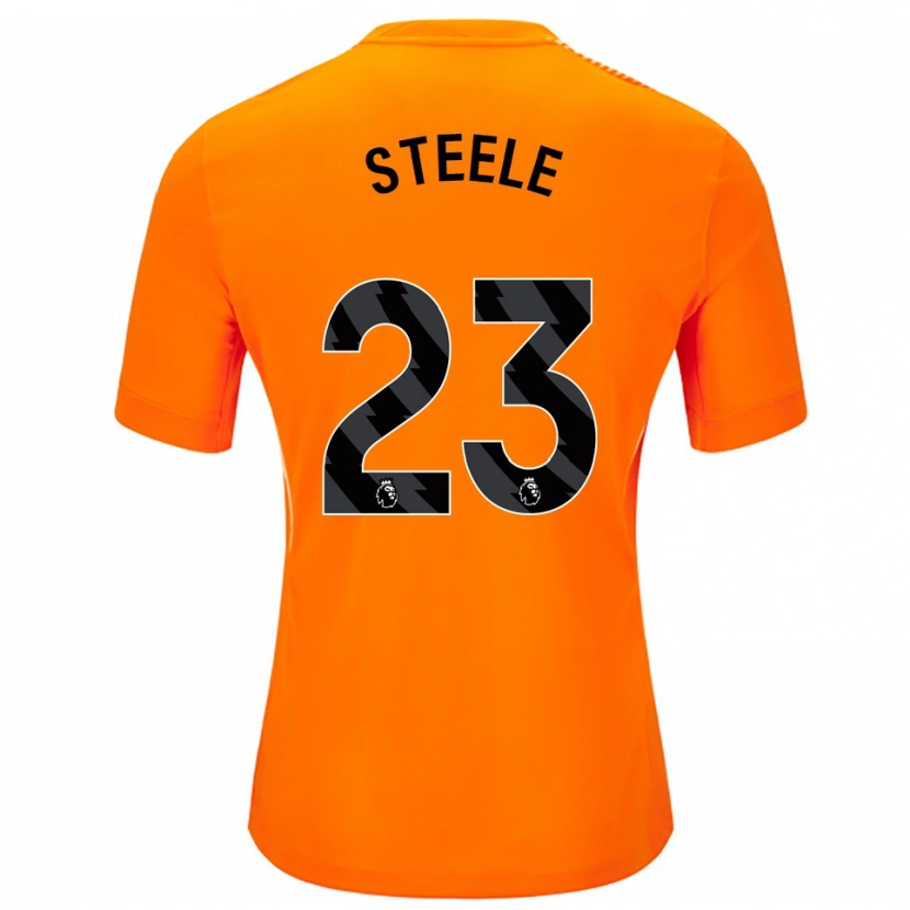 Danxen Bambino Jason Steele #23 Maglia Gara Portiere Arancio Nero 2025/26 Maglietta