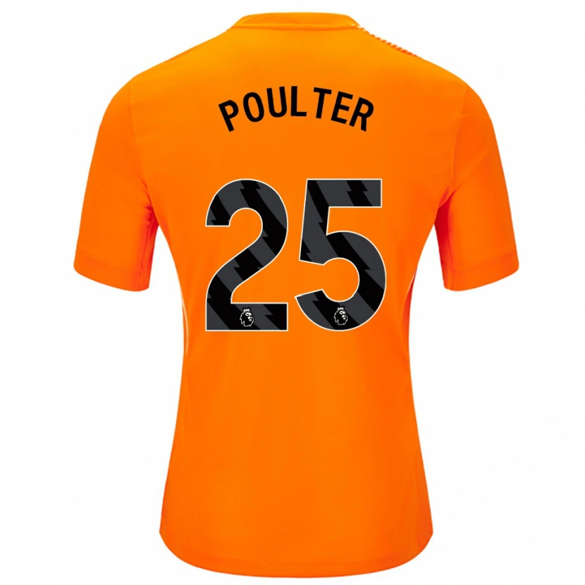 Danxen Bambino Hannah Poulter #25 Maglia Gara Portiere Arancio Nero 2025/26 Maglietta