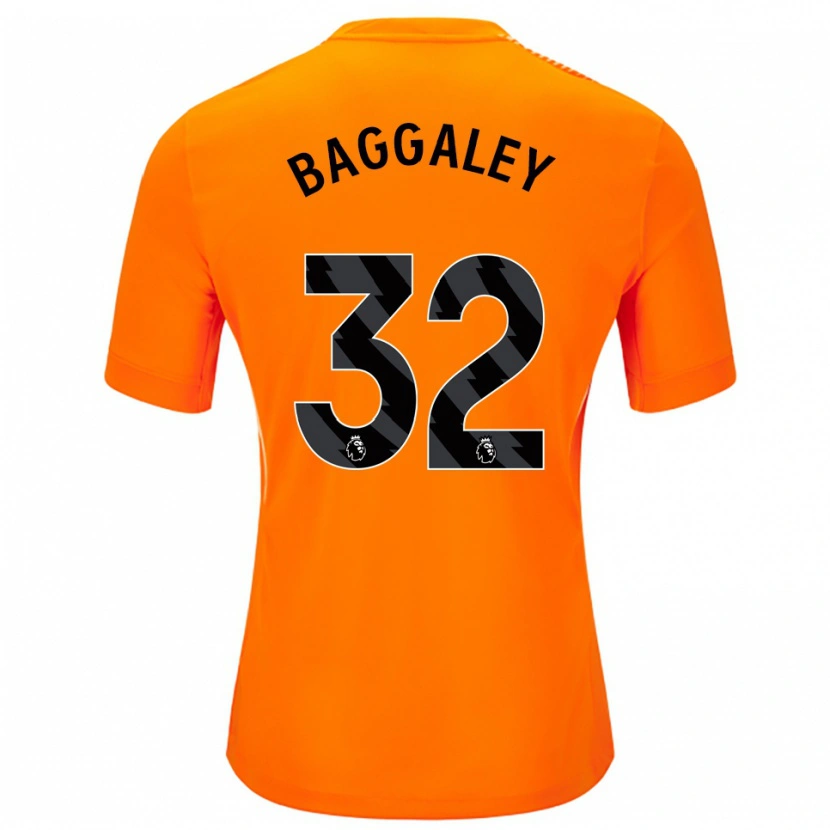 Danxen Bambino Sophie Baggaley #32 Maglia Gara Portiere Arancio Nero 2025/26 Maglietta