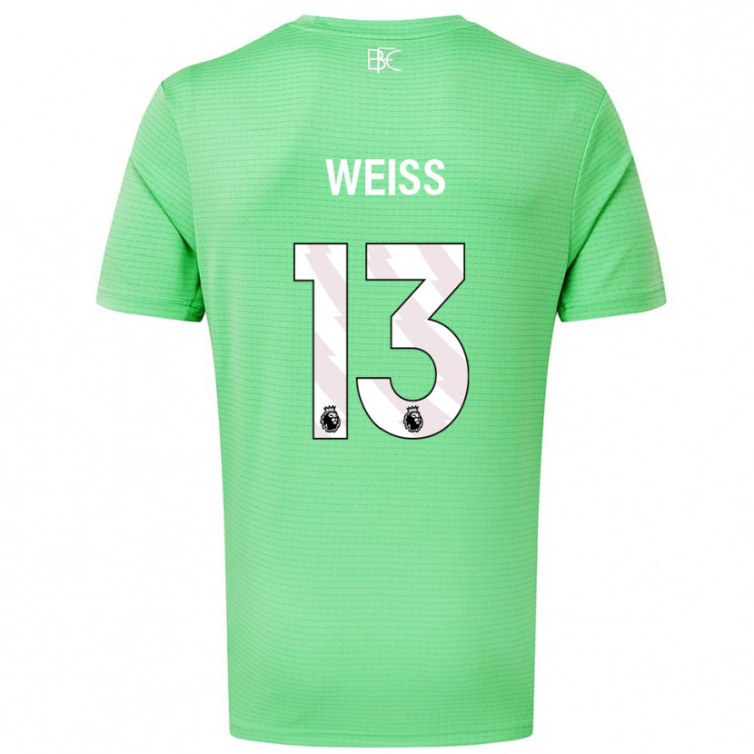Danxen Bambino Max Weiß #13 Maglia Gara Portiere Verde Medio 2025/26 Maglietta