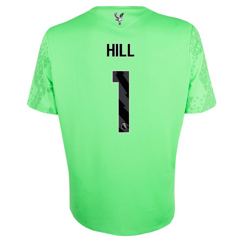 Danxen Bambino Marcus Hill #1 Maglia Gara Portiere Verde Nero 2025/26 Maglietta