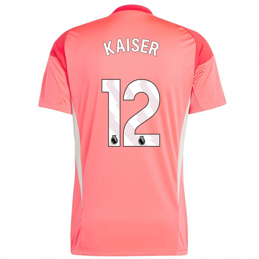 Danxen Bambino Dino Kaiser #12 Maglia Gara Portiere Bianco Rosso 2025/26 Maglietta