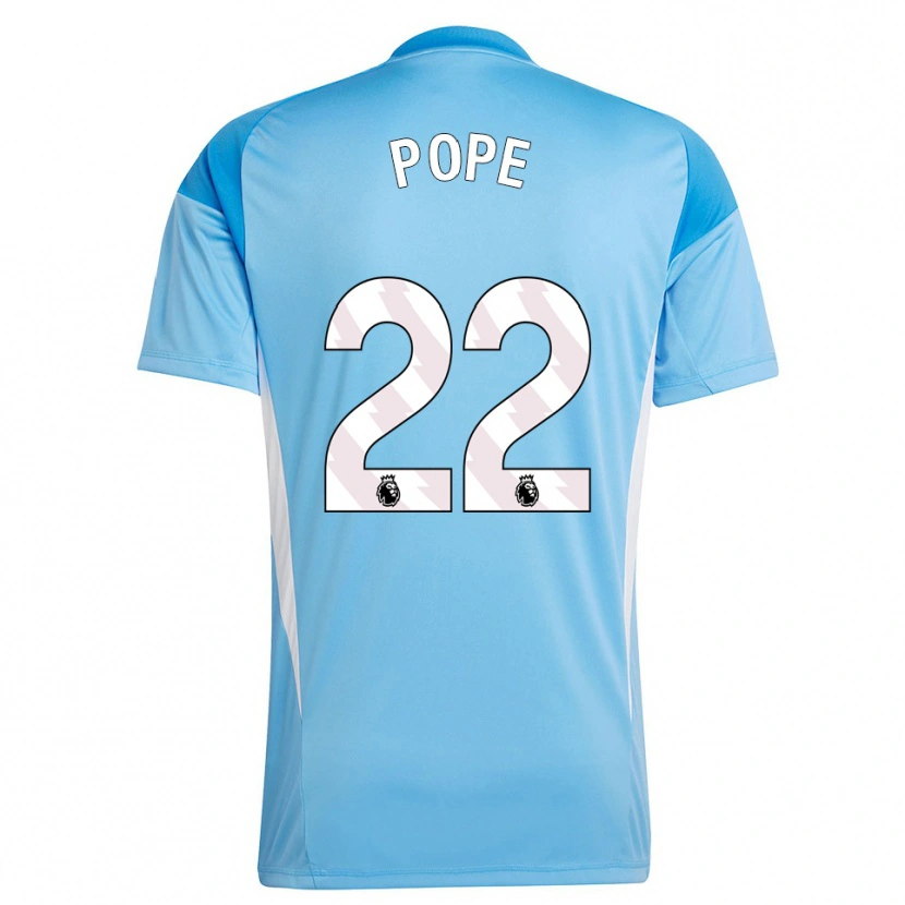 Danxen Bambino Nick Pope #22 Maglia Gara Portiere Bianco Blu 2025/26 Maglietta