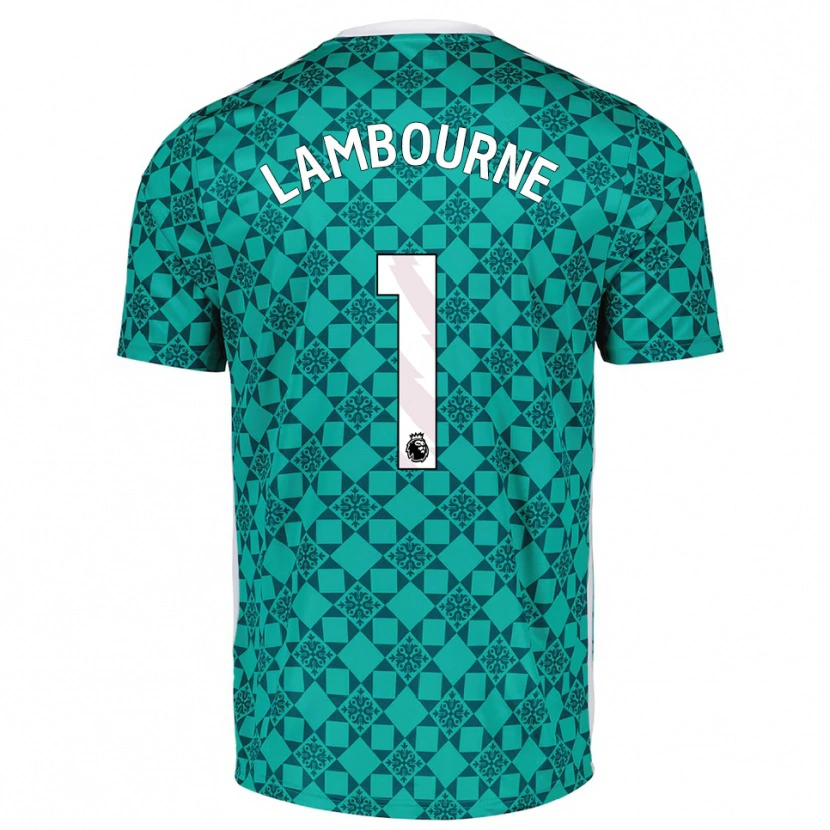 Danxen Bambino Demi Lambourne #1 Maglia Gara Portiere Verde Bianco 2025/26 Maglietta