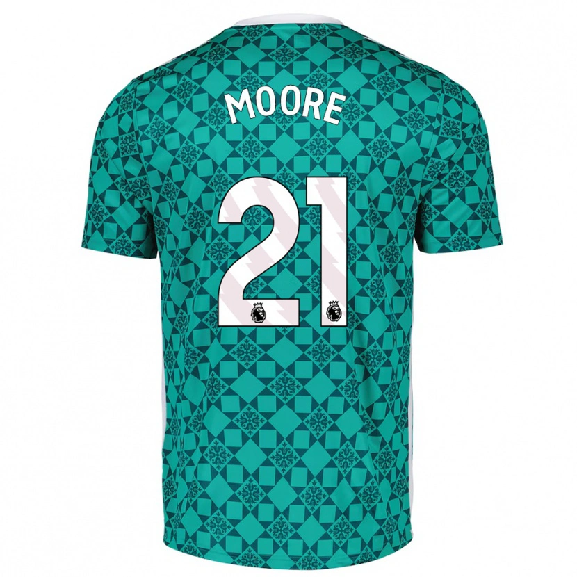 Danxen Bambino Simon Moore #21 Maglia Gara Portiere Verde Bianco 2025/26 Maglietta