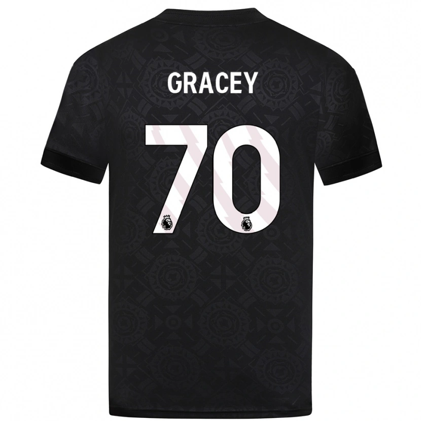 Danxen Bambino Josh Gracey #70 Maglia Gara Portiere Bianco Nero 2025/26 Maglietta