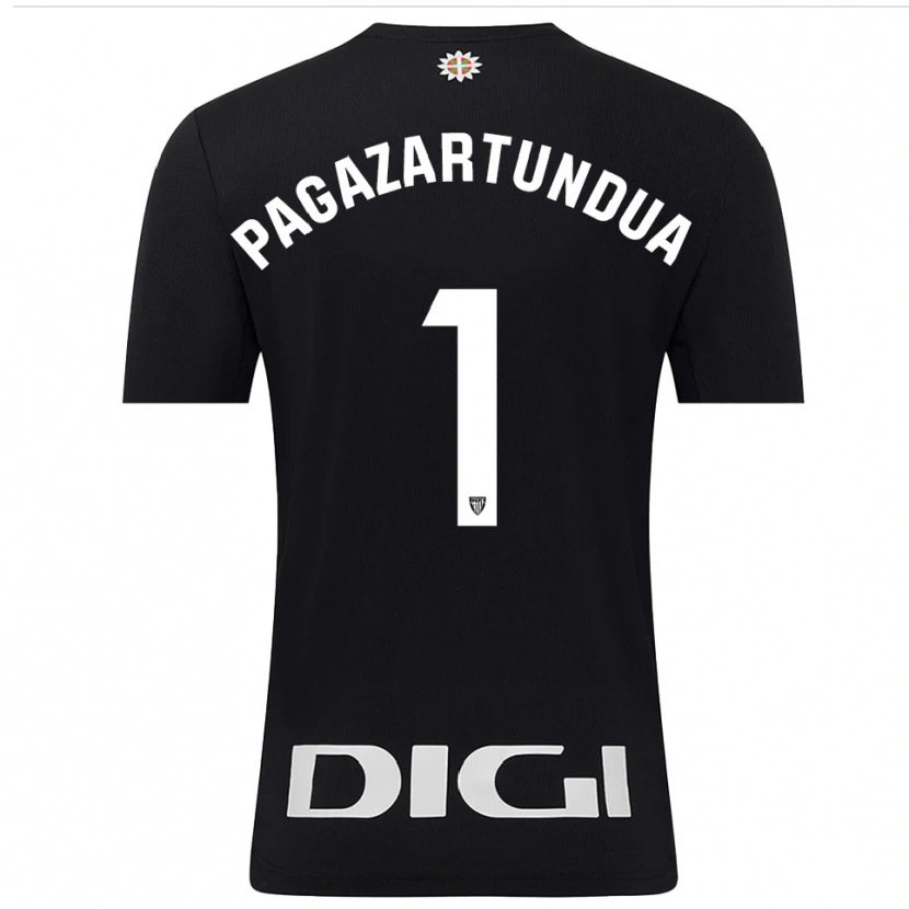 Danxen Bambino Iker Pagazartundua #1 Maglia Gara Portiere Nero Bianco 2025/26 Maglietta