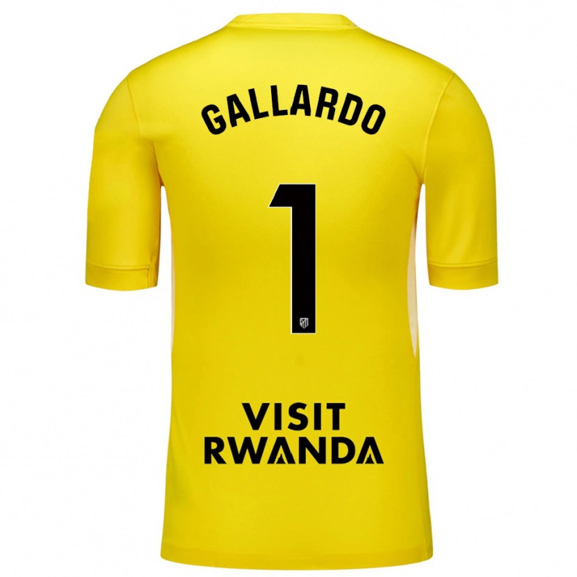 Danxen Bambino Lola Gallardo #1 Maglia Gara Portiere Giallo Nero 2025/26 Maglietta