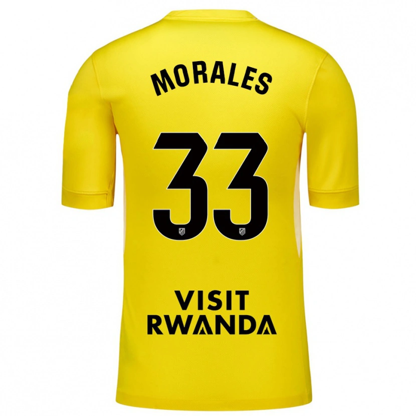 Danxen Bambino Luismi Morales #33 Maglia Gara Portiere Giallo Nero 2025/26 Maglietta