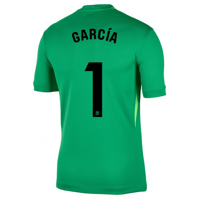Danxen Bambino Joan García #1 Maglia Gara Portiere Verde Nero 2025/26 Maglietta