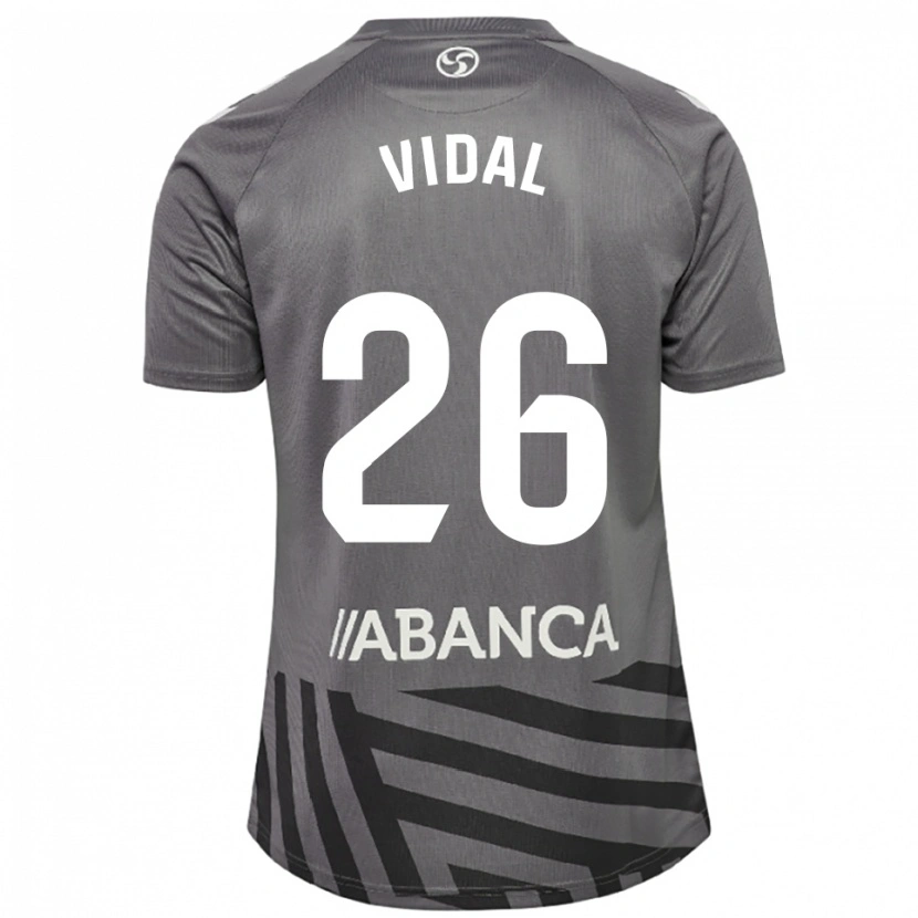 Danxen Bambino Marc Vidal #26 Maglia Gara Portiere Grigio Scuro Nero 2025/26 Maglietta