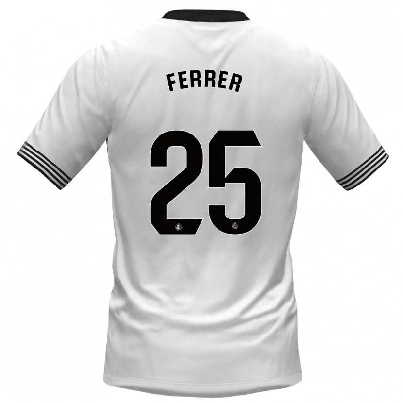 Danxen Bambino Diego Ferrer #25 Maglia Gara Portiere Bianco Nero 2025/26 Maglietta