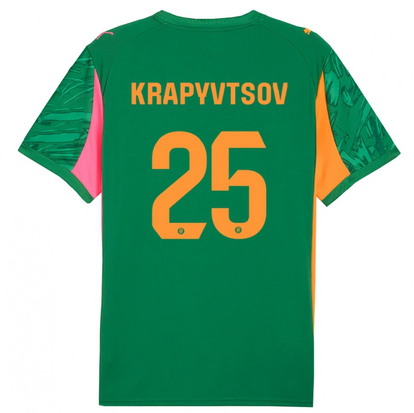 Danxen Bambino Vladyslav Krapyvtsov #25 Maglia Gara Portiere Verde Arancio 2025/26 Maglietta